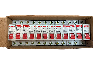 12 pçs Disjuntor monopolar 25A curva C 3kA SDD61C25 Steck