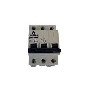 Disjuntor tripolar 40A curva C SHB 3kA SHB-B040 A Soprano