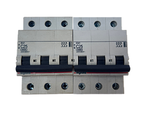 2 pçs Disjuntor tripolar 25A 4,5KA 402264 RX3 Legrand