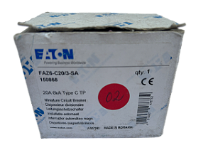 Disjuntor tripolar 32A curva C 6kA FAZ6-C32/3 150870 Eaton
