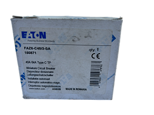 Disjuntor tripolar 40A curva C 6kA FA6-C40/3-SA 150871 Eaton