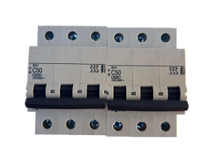 Disjuntor tripolar 50A curva C 4,5kA RX3 402267 Legrand