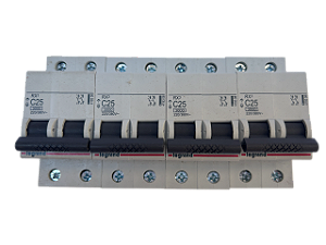 Conj. 7pçs - Disjuntor bipolar 25A curva C 3kA RX3 419308