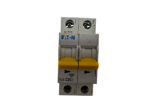 Disjuntor bipolar 25A curva C 6kA FAZ6-C25/2-SA 150789 Eaton