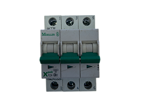 Disjuntor tripolar 6A curva C 4,5kA PLS4-C6/3-MW 243320 Eaton