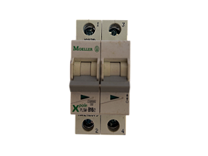 Disjuntor bipolar 16A curva B 10kA PLSM-B16/2-MW 242379 Moeller