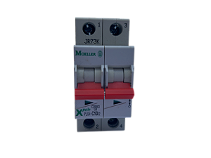 Disjuntor bipolar 10A curva B 4,5kA PLS4-B10/2-LA 115536 Moeller