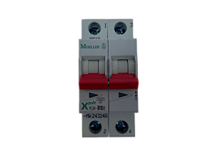 Disjuntor bipolar 10A curva B 4,5kA PLS4-B10/2-MW 243248 Moeller