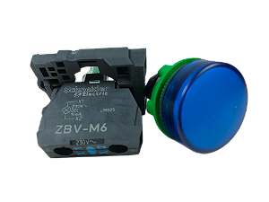 6pçs Sinalizador modular 022mm plastico LED azul 230...240VCA XB5AVM6 Schneider