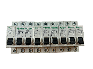 7 pçs K32A1C32 + 2 pçs K32A1B32 disjuntor monopolar 32A 3kA 240V Schneider