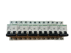 6 pçs Disjuntor bipolar 25A 3kA C 240V K32A2C25 Schneider