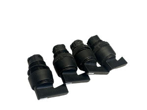 4 pçs Cabeçote Comutador 2 Pos. A Direita C/Trava Aro Preto Longo Kp2 60/01 Ace