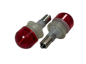 2 pçs Sinalizador 7 Leds Vermelho Encapsulada 24Vca/Cc Ba9S S7LS/13 Ace