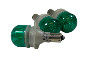 3 pçs Sinalizador 7 Leds Verde 220Vca Ba9S Encapsulada S7LS/15 Ace