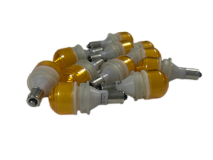11 pçs Sinalizador 1 Led Amarelo Encapsulada S1Ls/14 125Vca Ba9S Ace