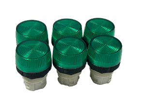 6 Pçs Sinaleiro Luminoso Sem Aro Verde V221/15 Ace