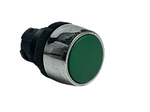 Cabeçote Botão De Impulso Aro Cromado Verde Opaco B2/05 Ace