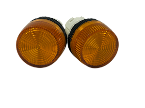 2 pçs Cabeçote Sinalizador Sem Aro Amarelo V221/14 Ace