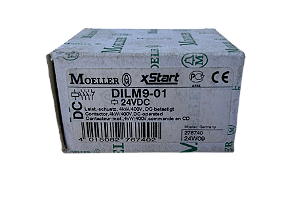 Contator tripolar 9A 24VDC 1NF DILM9-01 Moeller