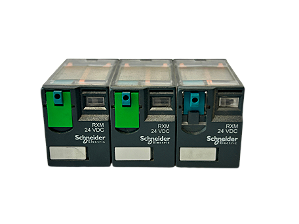 3 pçs Relé de interface 12A 2NAF botão de teste 24VCC RXM2AB1BD Schneider Electric