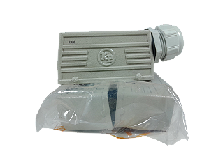 2 pçs Carcaça Tomada Multipolar Alumínio Saída Lateral 24 Polos PB24L11 KAP