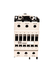 Contator tripolar 65A-AC3 110VCA 1NA+1NF CWM65.11 035502155 Weg