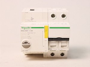 Disjuntor bipolar 25A curva C IC60N Reflex A9C62225 Schneider Electric
