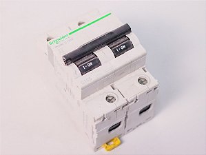 Disjuntor bipolar 125A C120N 10kA A9N18363 Schneider Electric Usado