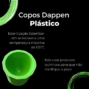 Pote Dappen Colorido - Plástico Cor Verde