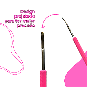 Micro Formão Modificado - Tipo C - Afiado (KPR) Rosa pink