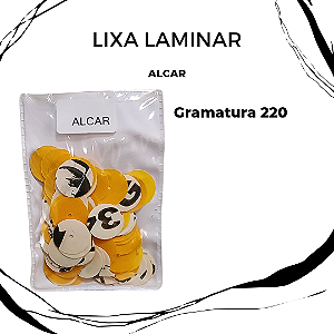 Lixa Laminar (GR 220) Alcar - Pacote com 100 unidades