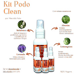 Kit Podoclean -(5) Unidades Desodorante para os Pés - 120ml (SUPER OFERTA)