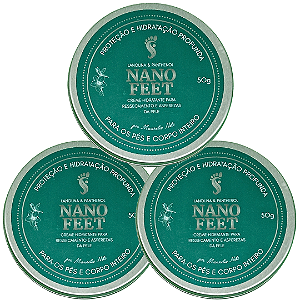 KIT Nanofeet 50g - (3)Unidades Creme de Hidratação para Rachaduras