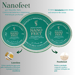 KIT Nanofeet 50g - (3)Unidades Creme de Hidratação para Rachaduras
