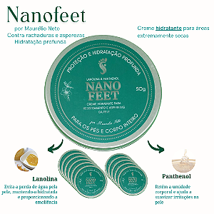 KIT Nanofeet 50g - (10)Unidades Creme de Hidratação para Rachaduras .(SUPER OFERTA)