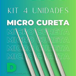 KIT 4 MICRO CURETA MODIFICADA - PARA PÉS DIABÉTICOS (SUPER OFERTA)