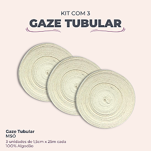 Kit 3 unidades - Gaze Tubular MSO - 25M