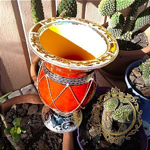 Cuia Chimarrão Aranha Em Prata E Ouro