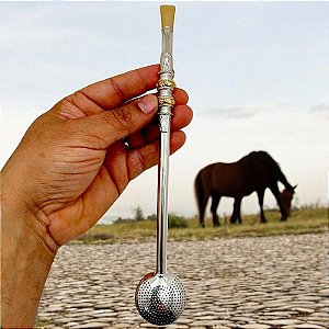 Bomba Prata 600 Ouro 12k com anéis de ouro e folhas de Prata