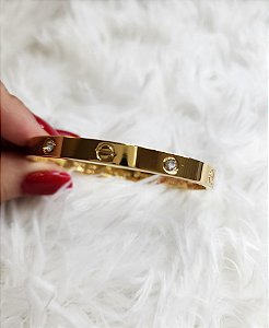 Pulseira Love - Ouro Amarelo com Diamante