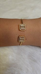 Bracelete luxo com cristais