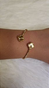 Bracelete flor vintage