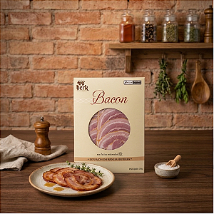 BACON DEFUMADO EM FATIAS REDONDAS - 250G - BERK CHARCUTARIA