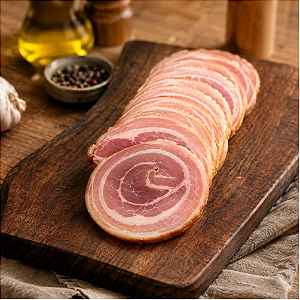 PANCETTA REDONDA DEFUMADA - FATIADA 200GR BERK CHARCUTARIA
