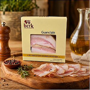 GUANCIALE CURADO E DEFUMADO SEM PELE PEDAÇO 150G PREMIUM