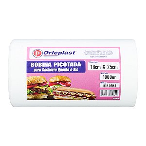 Bobina para Xis e Cachorro Quente - Tamanho 18X25 c/1000
