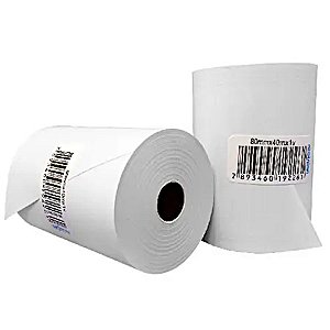 Bobina p/Impressora Térmica 80mm x 40m 1V R-50  44G c/tubete - Unidade
