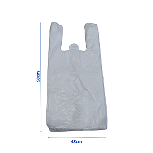 Sacola Plástica Bio Strong 48X58 - Reforçada  Pacote c/100un.