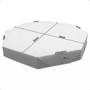 Caixa para Pizza Oitavada 30cm Branca - Unidade