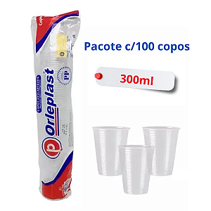 Copo Plástico 300ML c/100un.